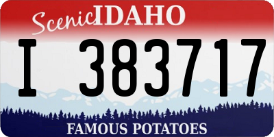ID license plate I383717