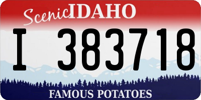 ID license plate I383718