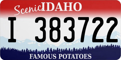 ID license plate I383722