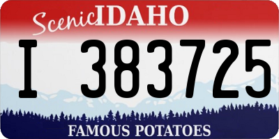 ID license plate I383725