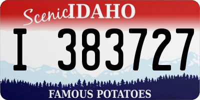 ID license plate I383727