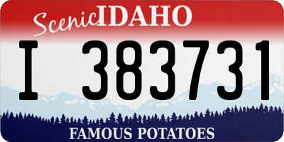 ID license plate I383731