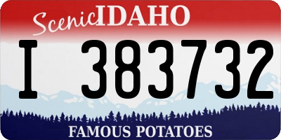 ID license plate I383732