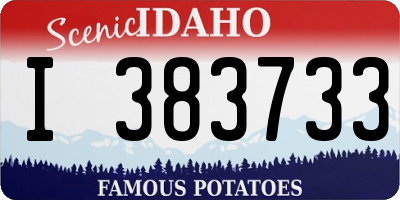 ID license plate I383733