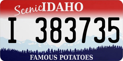 ID license plate I383735