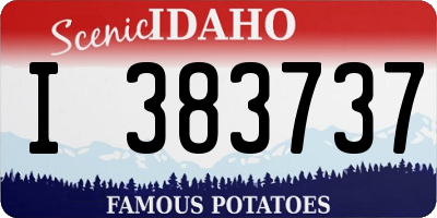 ID license plate I383737