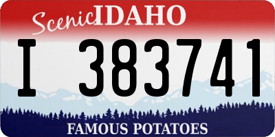 ID license plate I383741