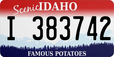ID license plate I383742