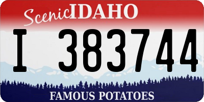 ID license plate I383744