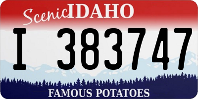 ID license plate I383747