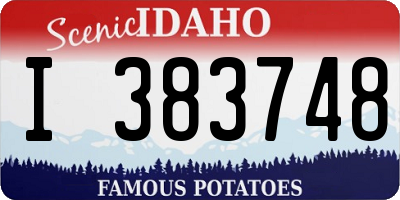 ID license plate I383748