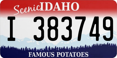 ID license plate I383749