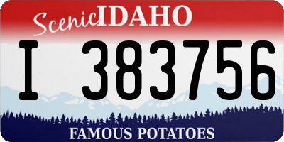 ID license plate I383756