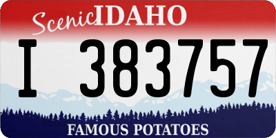 ID license plate I383757