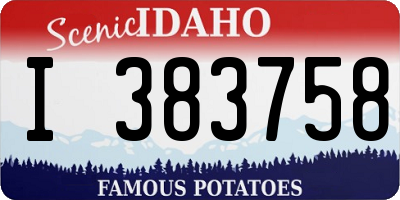 ID license plate I383758