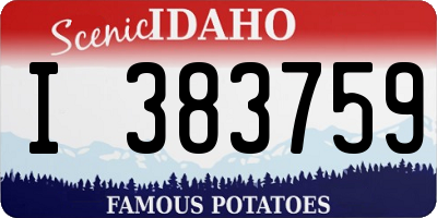 ID license plate I383759