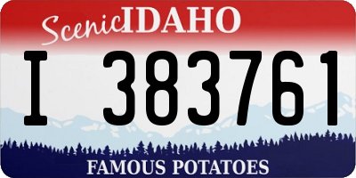 ID license plate I383761
