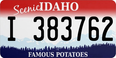 ID license plate I383762