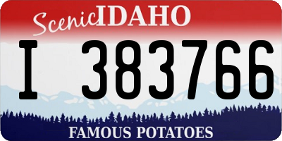 ID license plate I383766