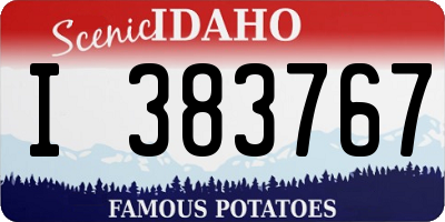 ID license plate I383767