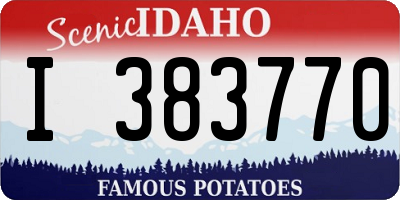 ID license plate I383770