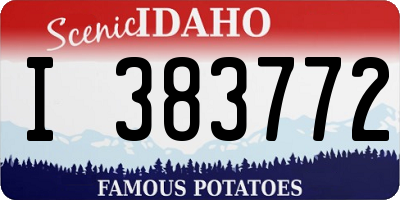 ID license plate I383772