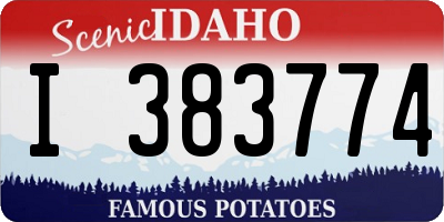 ID license plate I383774