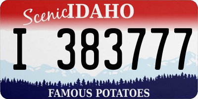 ID license plate I383777