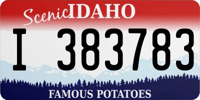 ID license plate I383783