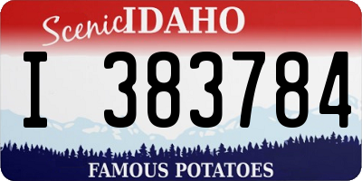 ID license plate I383784
