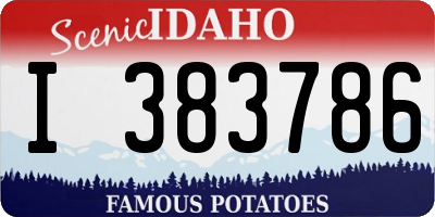 ID license plate I383786
