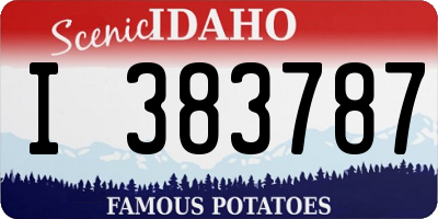 ID license plate I383787