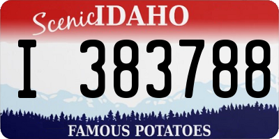 ID license plate I383788