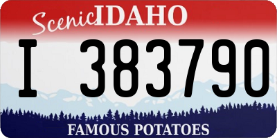 ID license plate I383790