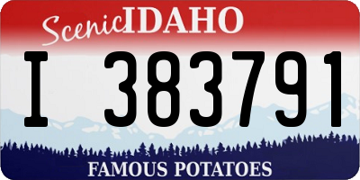 ID license plate I383791