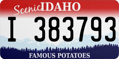 ID license plate I383793