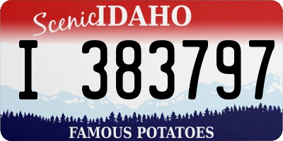 ID license plate I383797