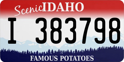 ID license plate I383798