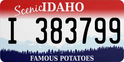 ID license plate I383799