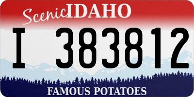 ID license plate I383812