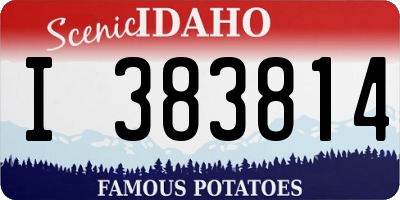 ID license plate I383814