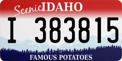 ID license plate I383815