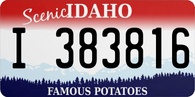 ID license plate I383816