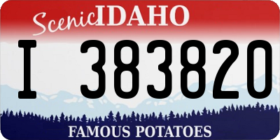 ID license plate I383820