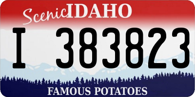 ID license plate I383823