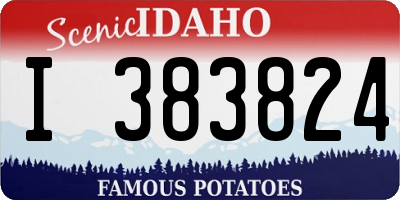 ID license plate I383824