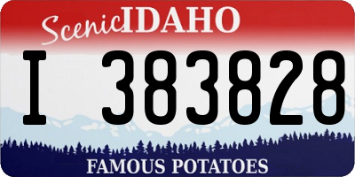 ID license plate I383828