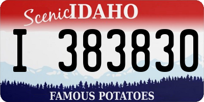 ID license plate I383830