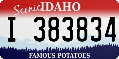 ID license plate I383834