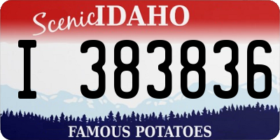 ID license plate I383836